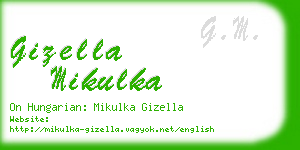 gizella mikulka business card